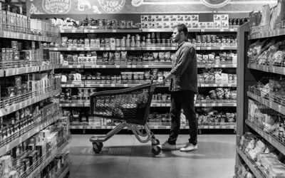 FMCG products on retail shelves
